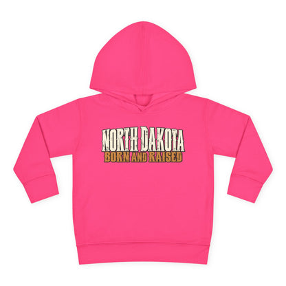 North Dakota Born and Raised Western Streetwear Unisex Toddler Pullover Fleece Hoodie