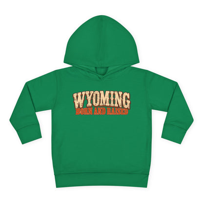 Wyoming Born and Raised Vintage 1970s Western Unisex Toddler Pullover Fleece Hoodie