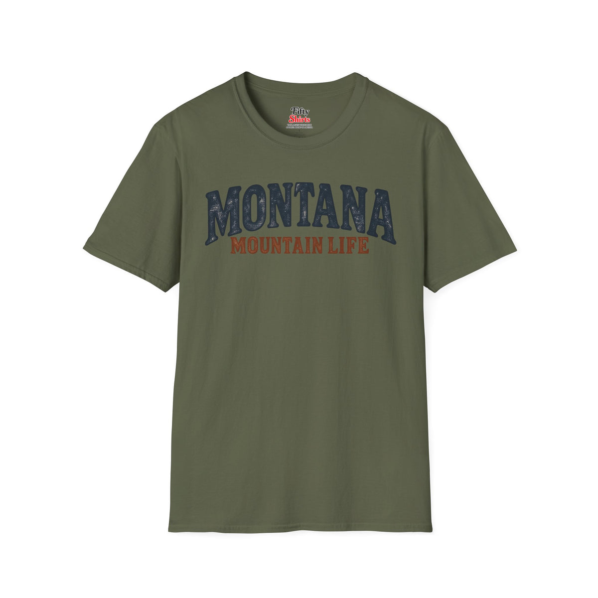 Montana Mountain Life Unisex Softstyle T Shirt State Name Graphic Tee