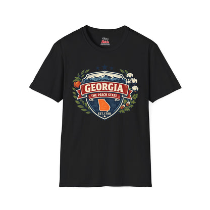 Georgia Heritage Badge Unisex Softstyle T Shirt State Pride Graphic Tee Collections FS03