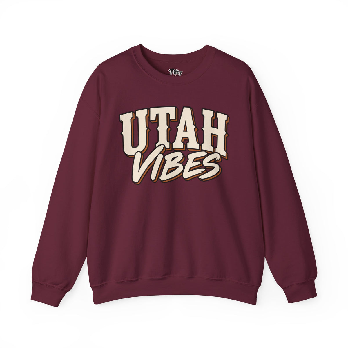 Utah Vibes Unisex Crewneck Sweatshirt State Name Graphic