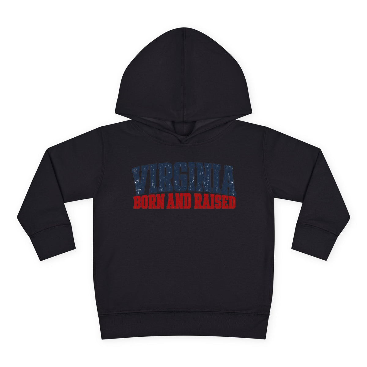 Virginia Born and Raised Bold Southern Streetwear Unisex Toddler Pullover Fleece Hoodie