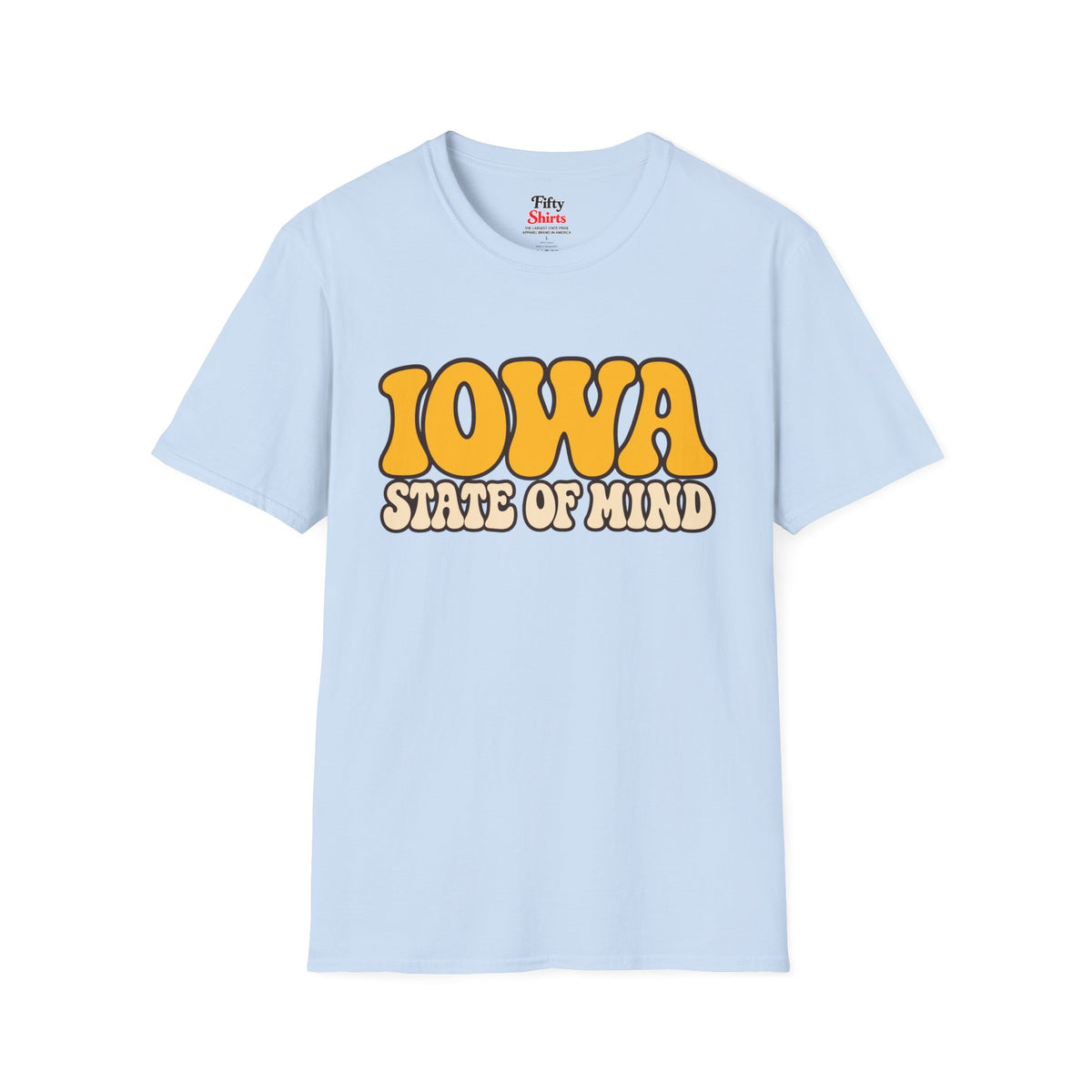 Iowa State of Mind Unisex Softstyle T Shirt State Name Graphic Tee