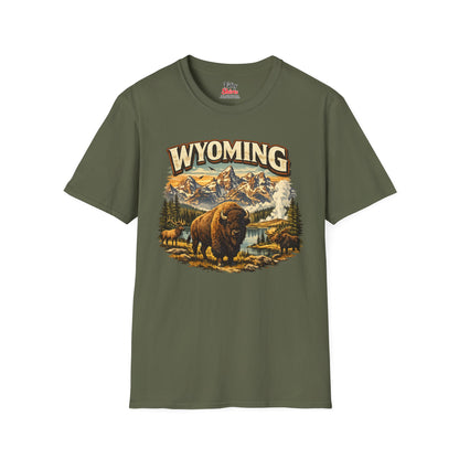 Wyoming Wilderness Unisex Softstyle T Shirt State Pride Graphic Tee Collections FS03