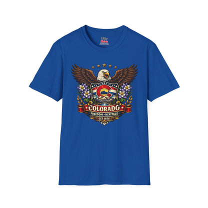 Colorado Americana Eagle Unisex Softstyle T Shirt State Pride Graphic Tee Collections FS03