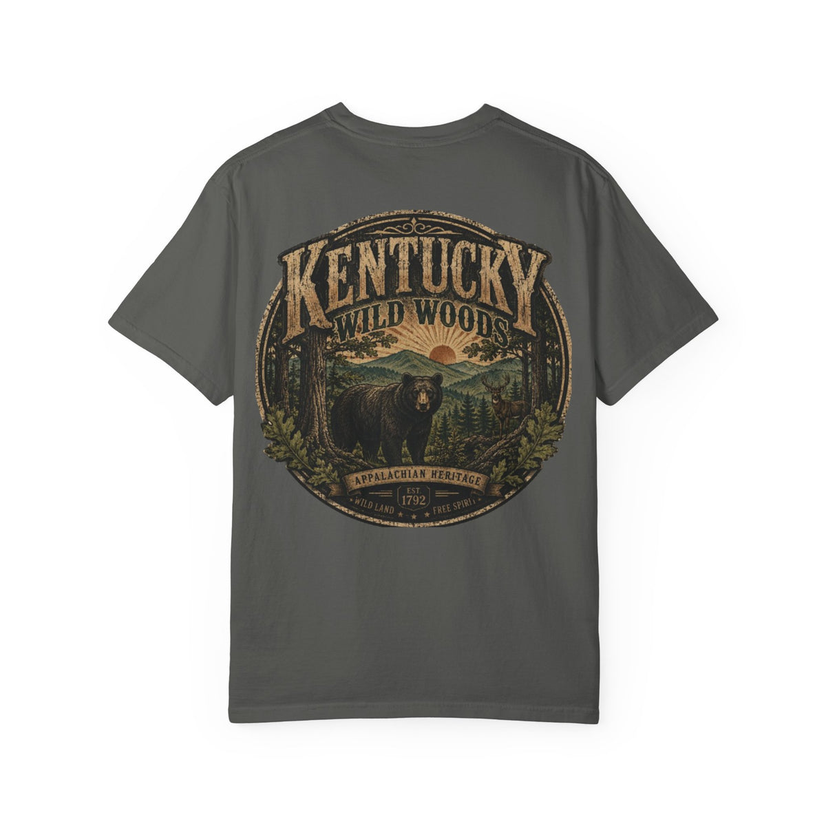 Kentucky Wild Woods Unisex Comfort Color 1717 Streetwear Graphic Tee