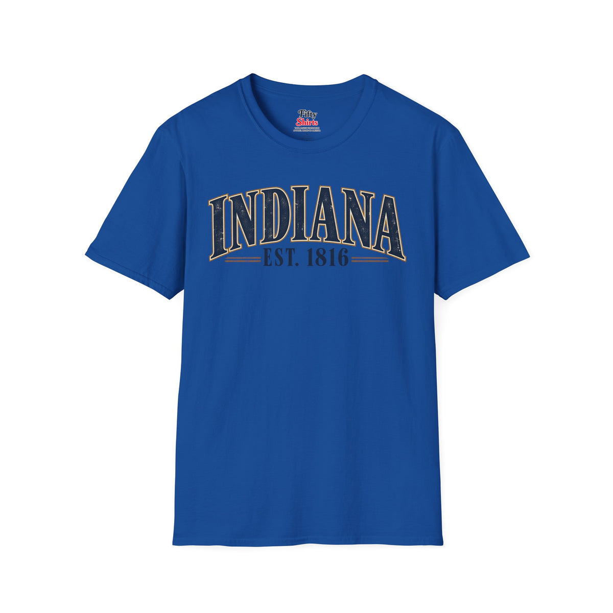Indiana Est 1816 Unisex Softstyle T Shirt State Name Graphic Tee