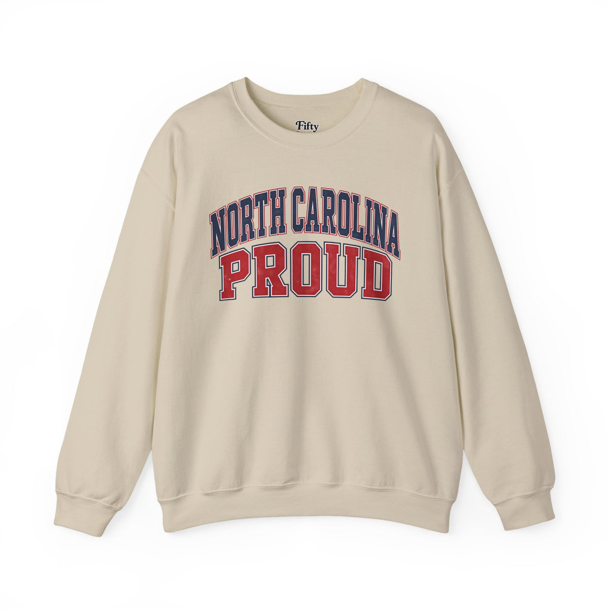 North Carolina Proud Unisex Crewneck Sweatshirt State Name Graphic