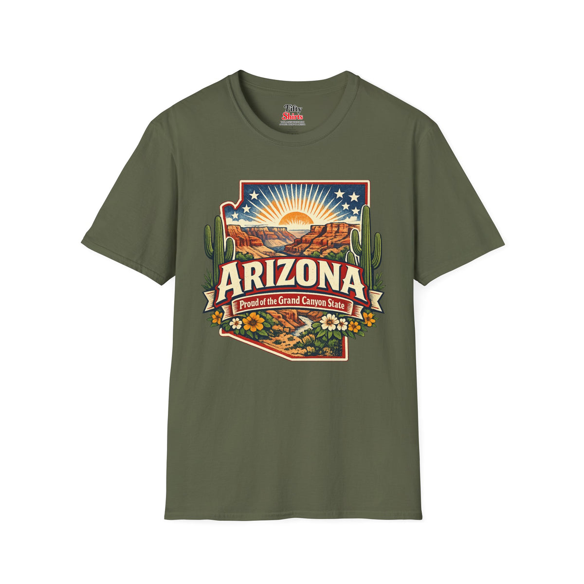 Arizona State Pride Unisex Softstyle T Shirt State Pride Graphic Tee Collections FS03