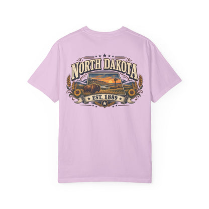 North Dakota Established 1889 Unisex Comfort Color 1717 Streetwear Graphic Tee
