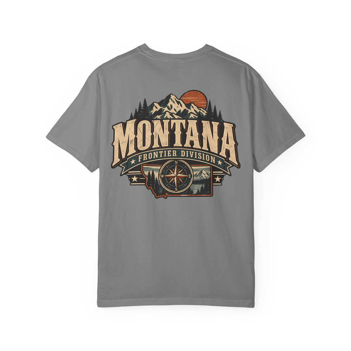 Montana Frontier Division Unisex Comfort Color 1717 Streetwear Graphic Tee