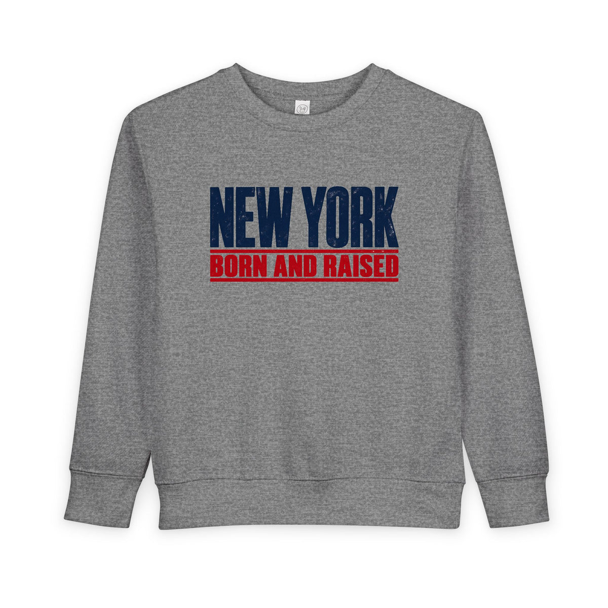 New York Born and Raised Minimal Modern Unisex Toddler Sweatshirt Graphic