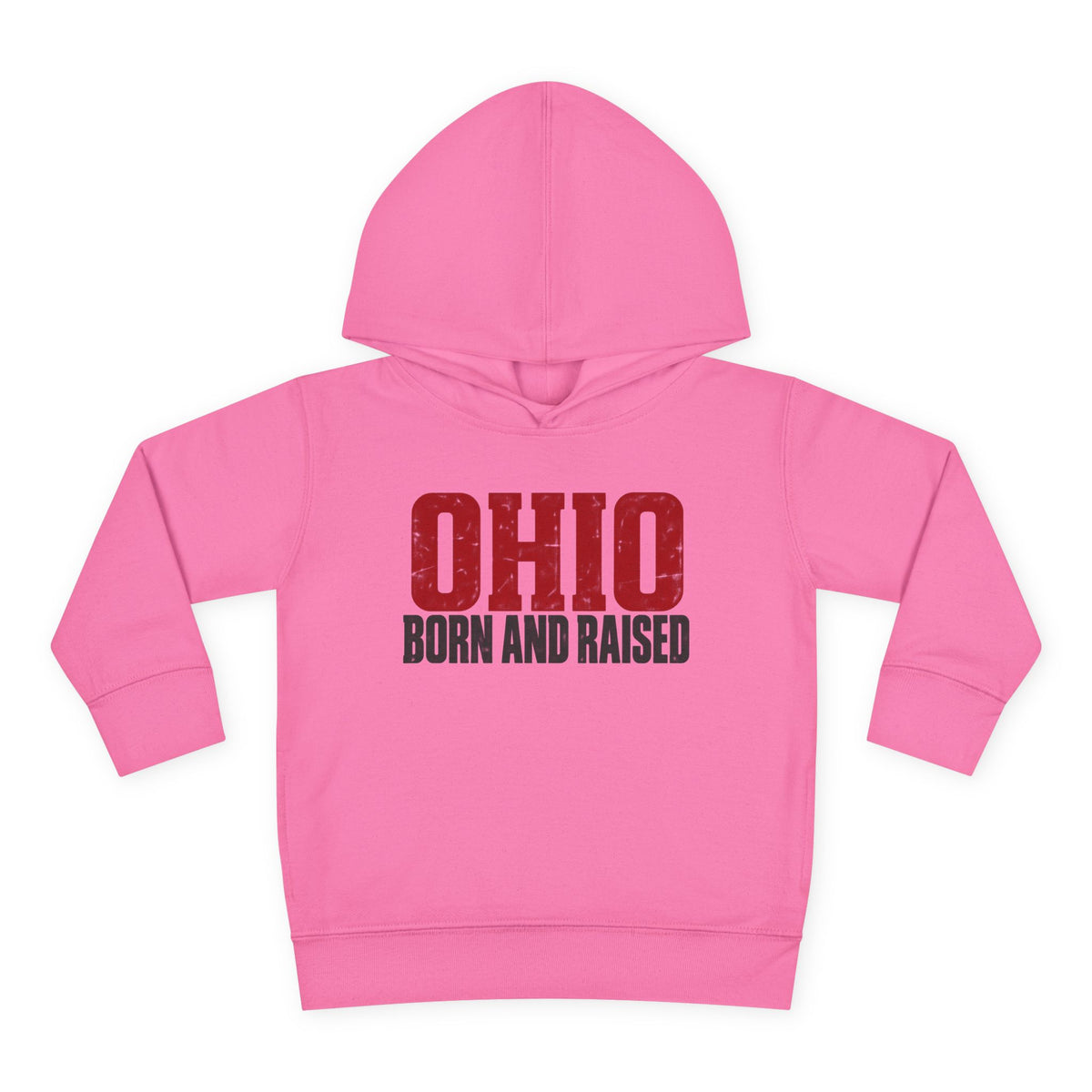 Ohio Born and Raised Minimal Heritage Unisex Toddler Pullover Fleece Hoodie