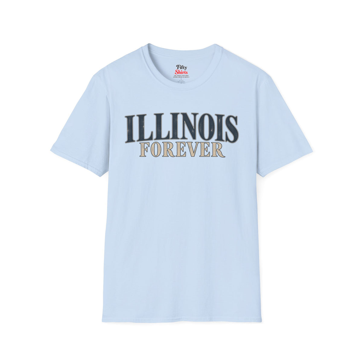 Illinois Forever Unisex Softstyle T Shirt State Name Graphic Tee