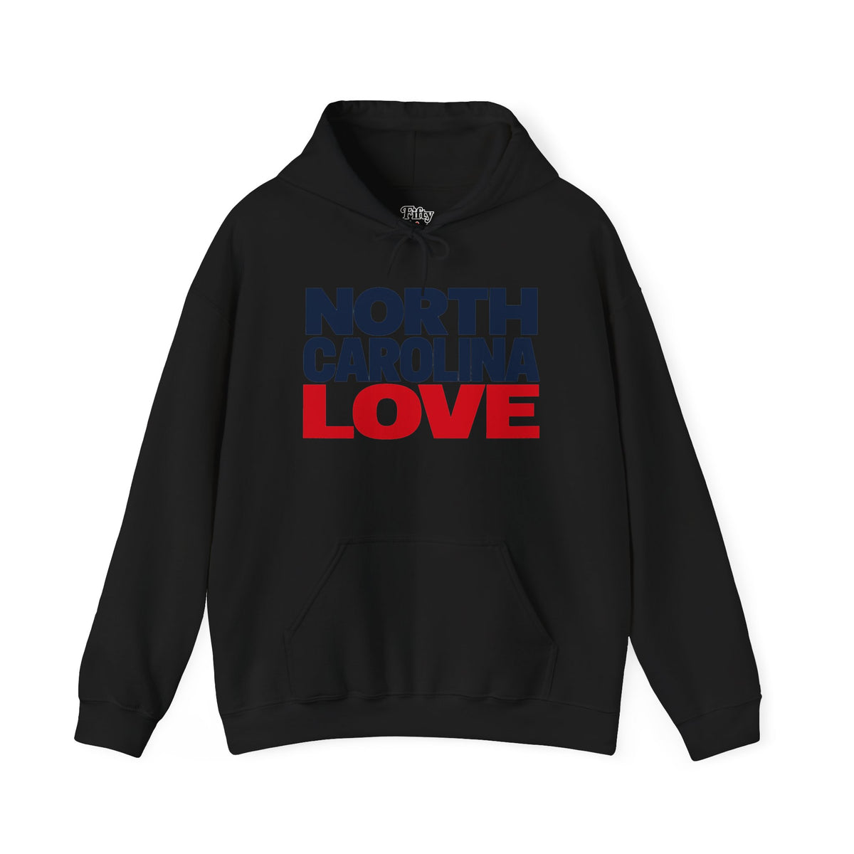 North Carolina Love Unisex Hoodie State Name Graphic
