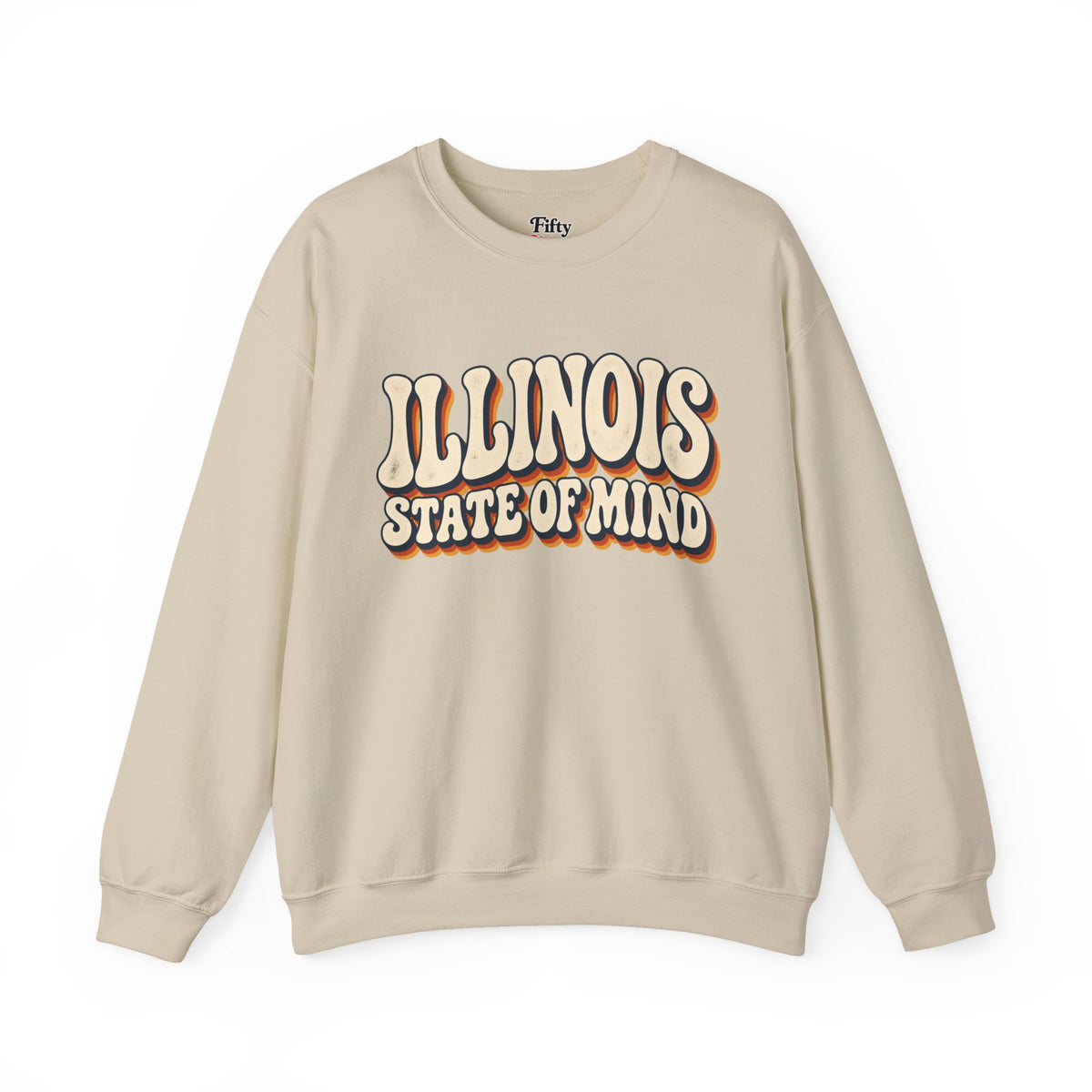 Illinois State of Mind Unisex Crewneck Sweatshirt State Name Graphic