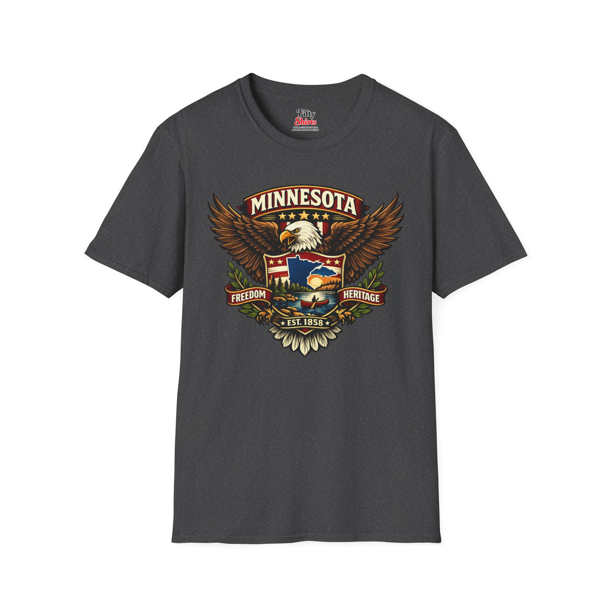 Minnesota Americana Eagle Unisex Softstyle T Shirt State Pride Graphic Tee Collections FS03