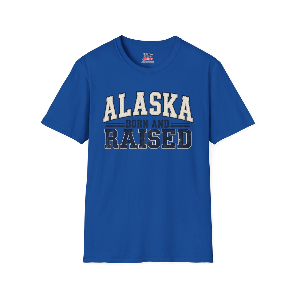 Alaska Born and Raised Unisex Softstyle T Shirt State Name Graphic Tee