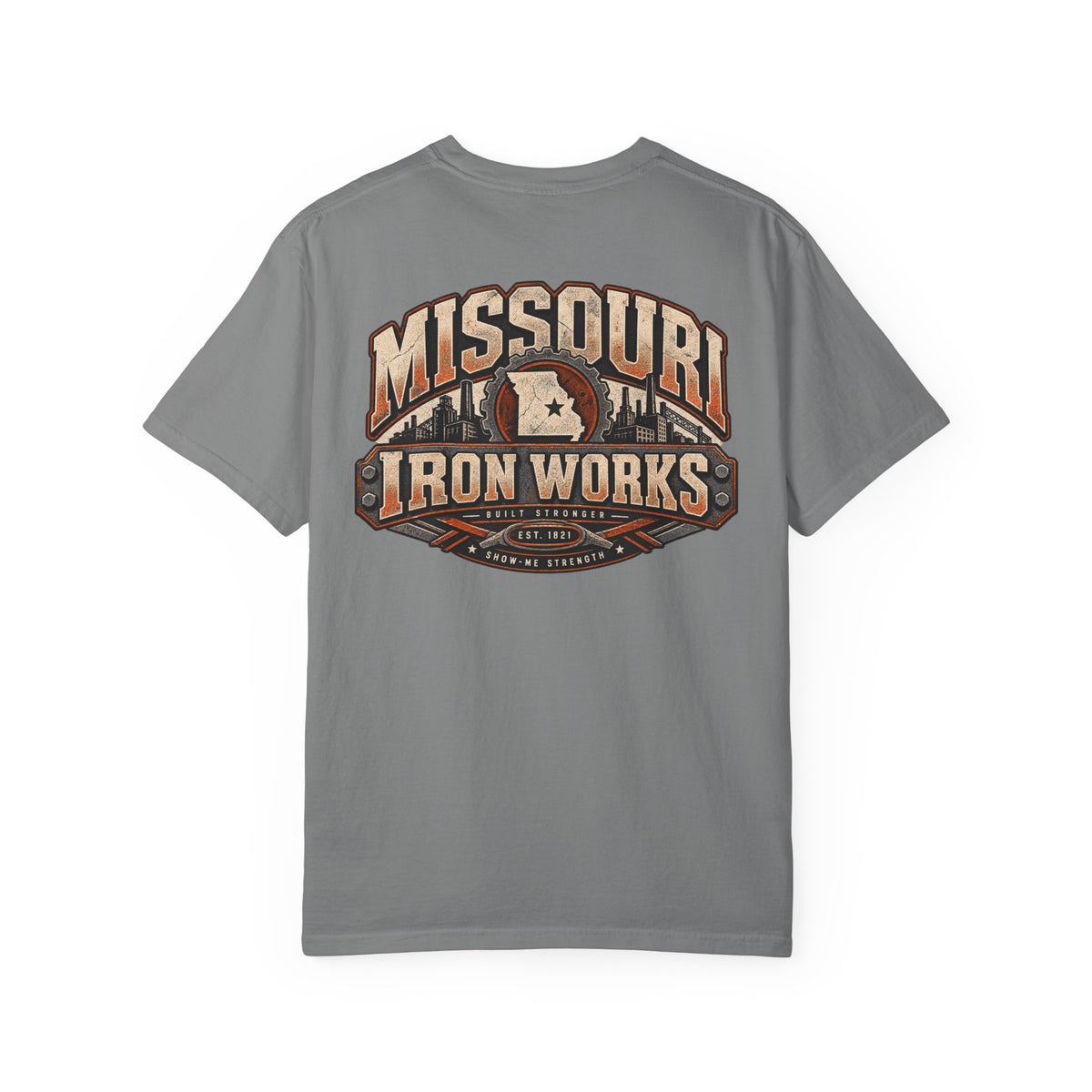 Missouri Iron Works Unisex Comfort Color 1717 Streetwear Graphic Tee
