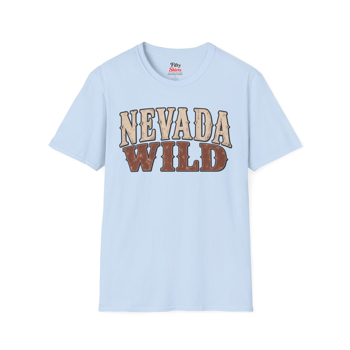 Nevada Wild Unisex Softstyle T Shirt State Name Graphic Tee