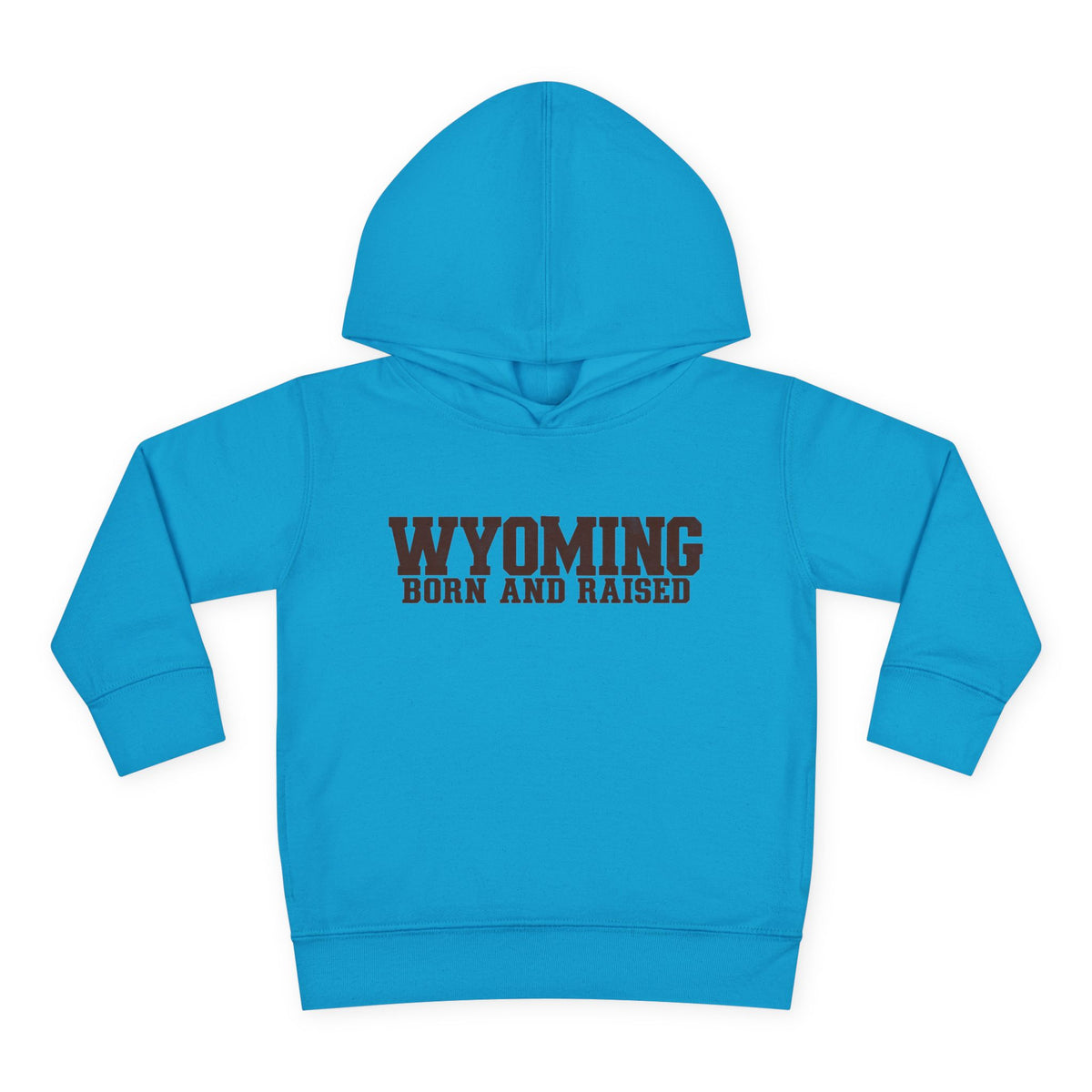 Wyoming Born and Raised Minimal Western Unisex Toddler Pullover Fleece Hoodie