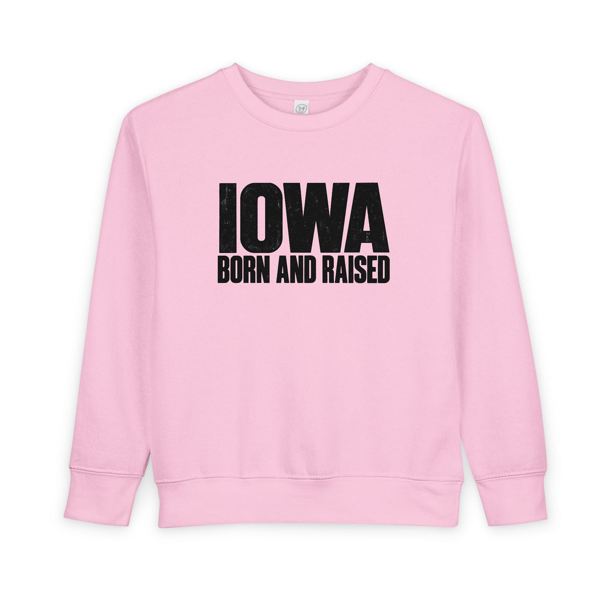 Iowa Born and Raised Modern Midwest Streetwear Unisex Toddler Sweatshirt
