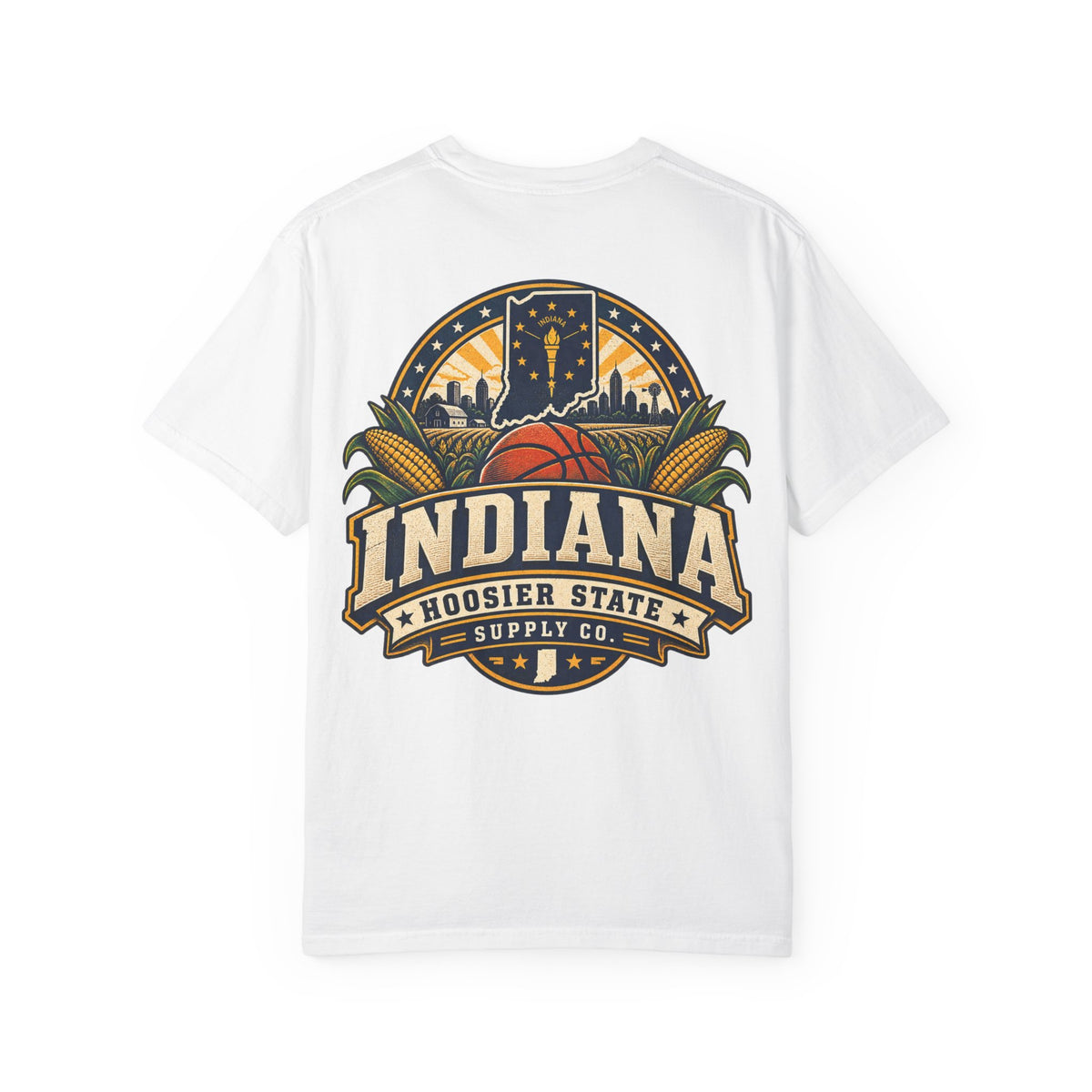 Indiana Hoosier State Supply Co. Unisex Comfort Color 1717 Streetwear Graphic Tee