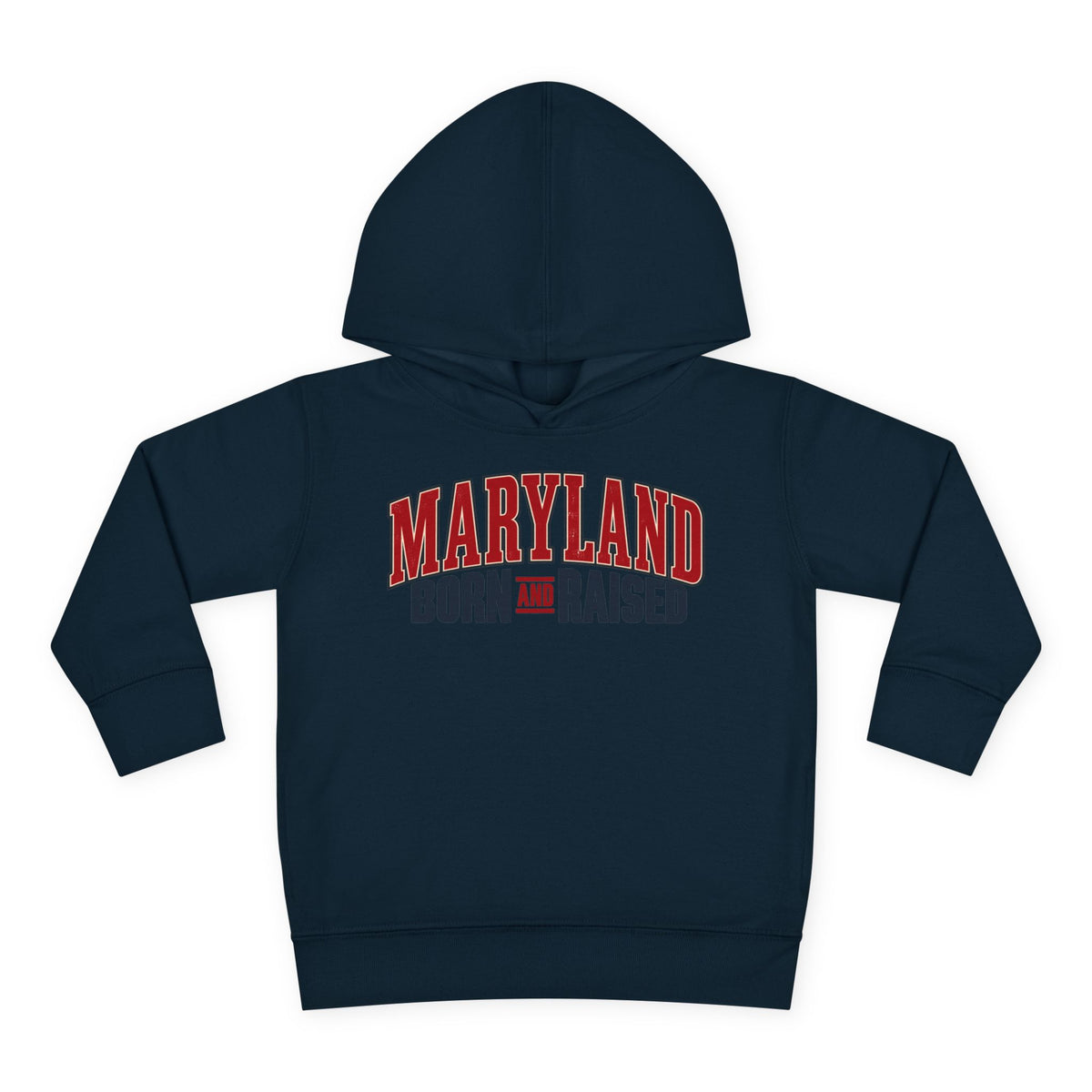 Maryland Born and Raised Timeless Heritage Unisex Toddler Pullover Fleece Hoodie