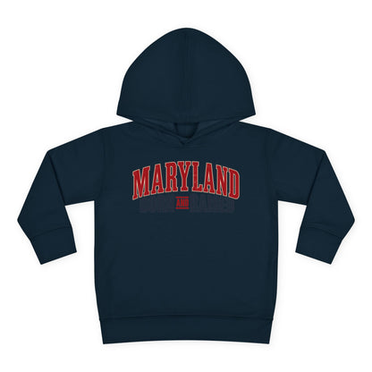 Maryland Born and Raised Timeless Heritage Unisex Toddler Pullover Fleece Hoodie