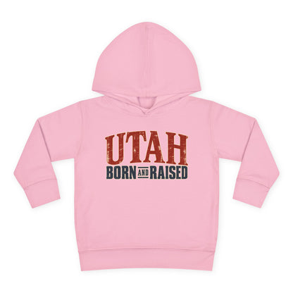Utah Born and Raised Premium Heritage Unisex Toddler Pullover Fleece Hoodie