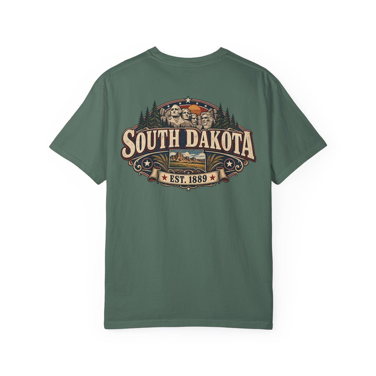 South Dakota Established 1889 Unisex Comfort Color 1717 Streetwear Graphic Tee
