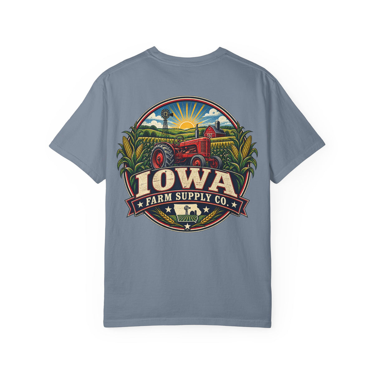 Iowa Farm Supply Co Unisex Comfort Color 1717 Streetwear Graphic Tee