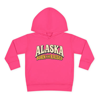 Alaska Born and Raised Retro 1970s Alaska Unisex Toddler Pullover Fleece Hoodie