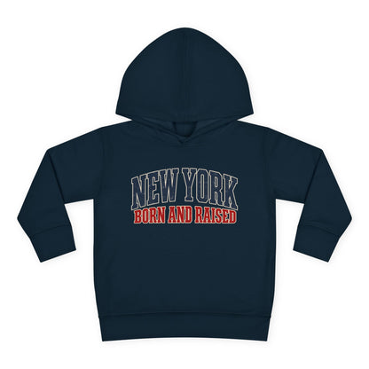 New York Born and Raised Classic Heritage Unisex Toddler Pullover Fleece Hoodie Graphic