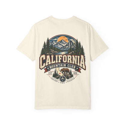 California Mountain Club  Unisex Comfort Color 1717 Streetwear Graphic Tee