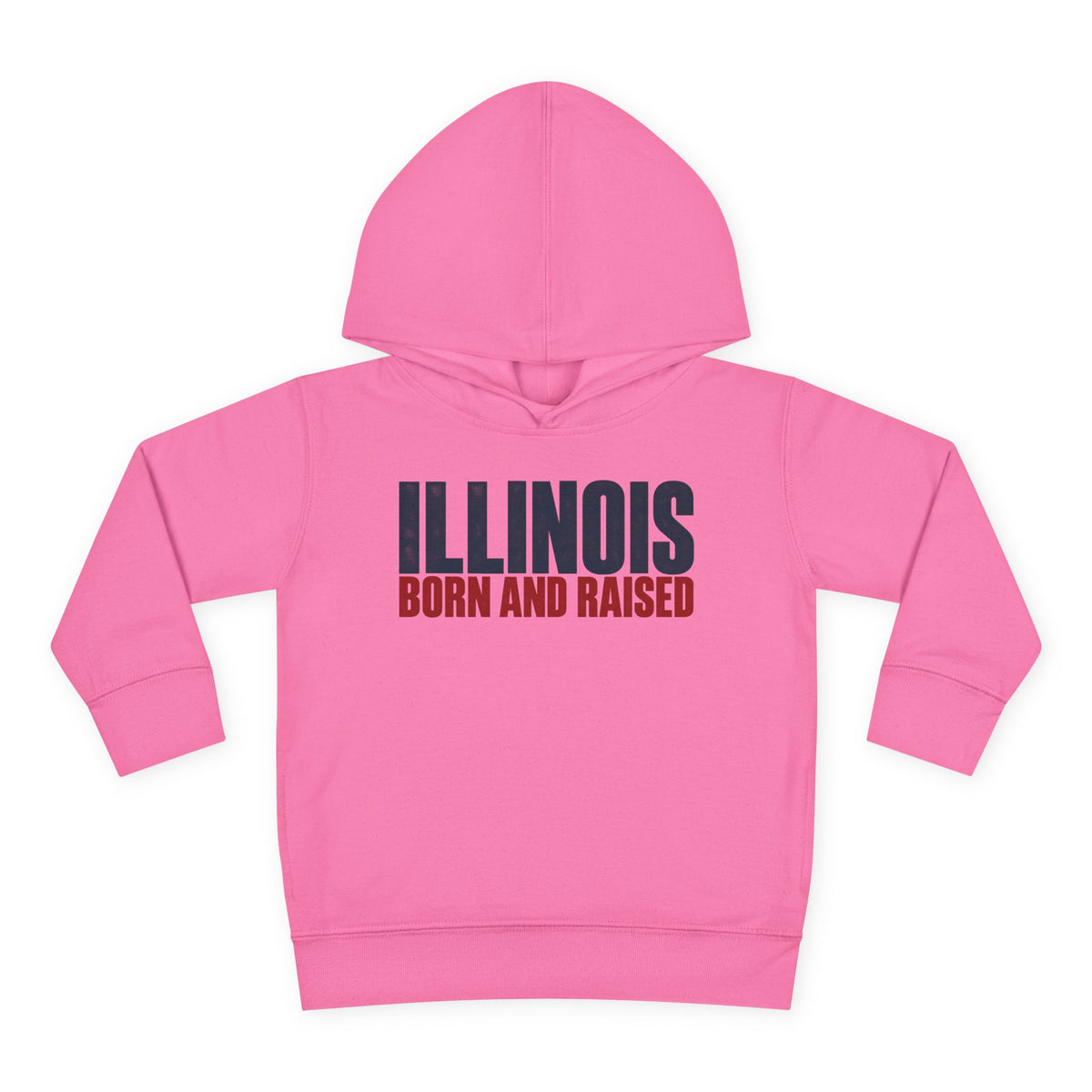 Illinois Born and Raised Modern Midwest Streetwear Unisex Toddler Pullover Fleece Hoodie