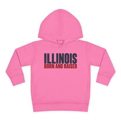 Illinois Born and Raised Modern Midwest Streetwear Unisex Toddler Pullover Fleece Hoodie