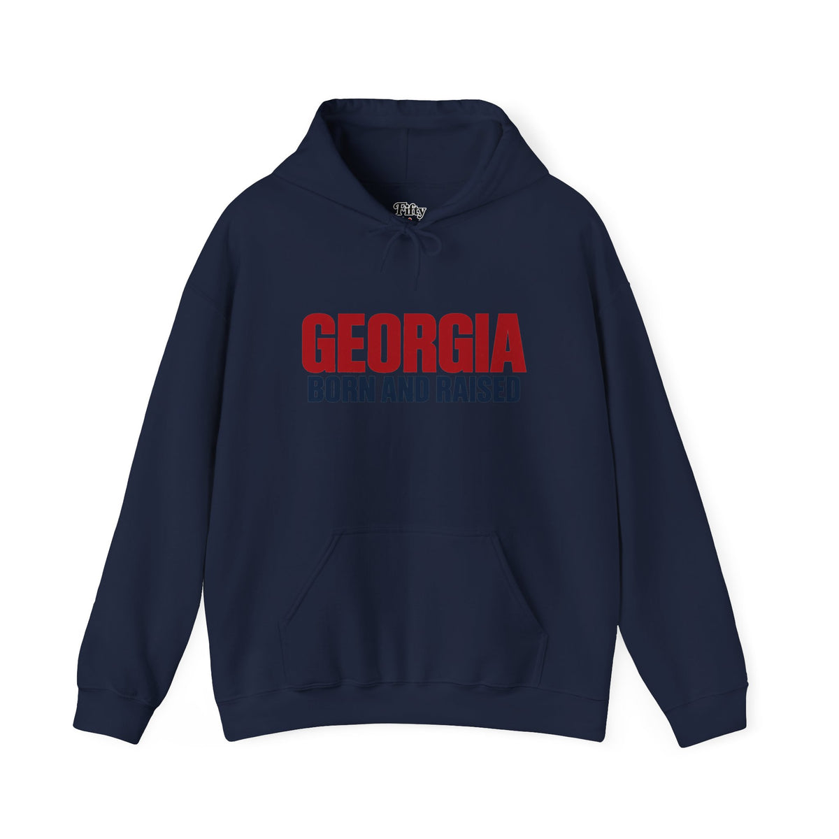 Georgia Born and Raised Minimal Modern Unisex Hoodie Graphic