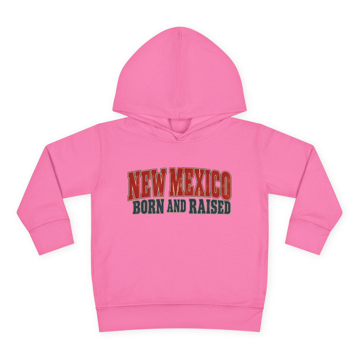 New Mexico Born and Raised Vintage Americana Unisex Toddler Pullover Fleece Hoodie