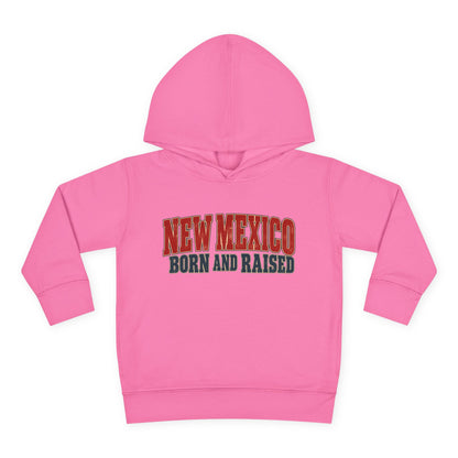 New Mexico Born and Raised Vintage Americana Unisex Toddler Pullover Fleece Hoodie