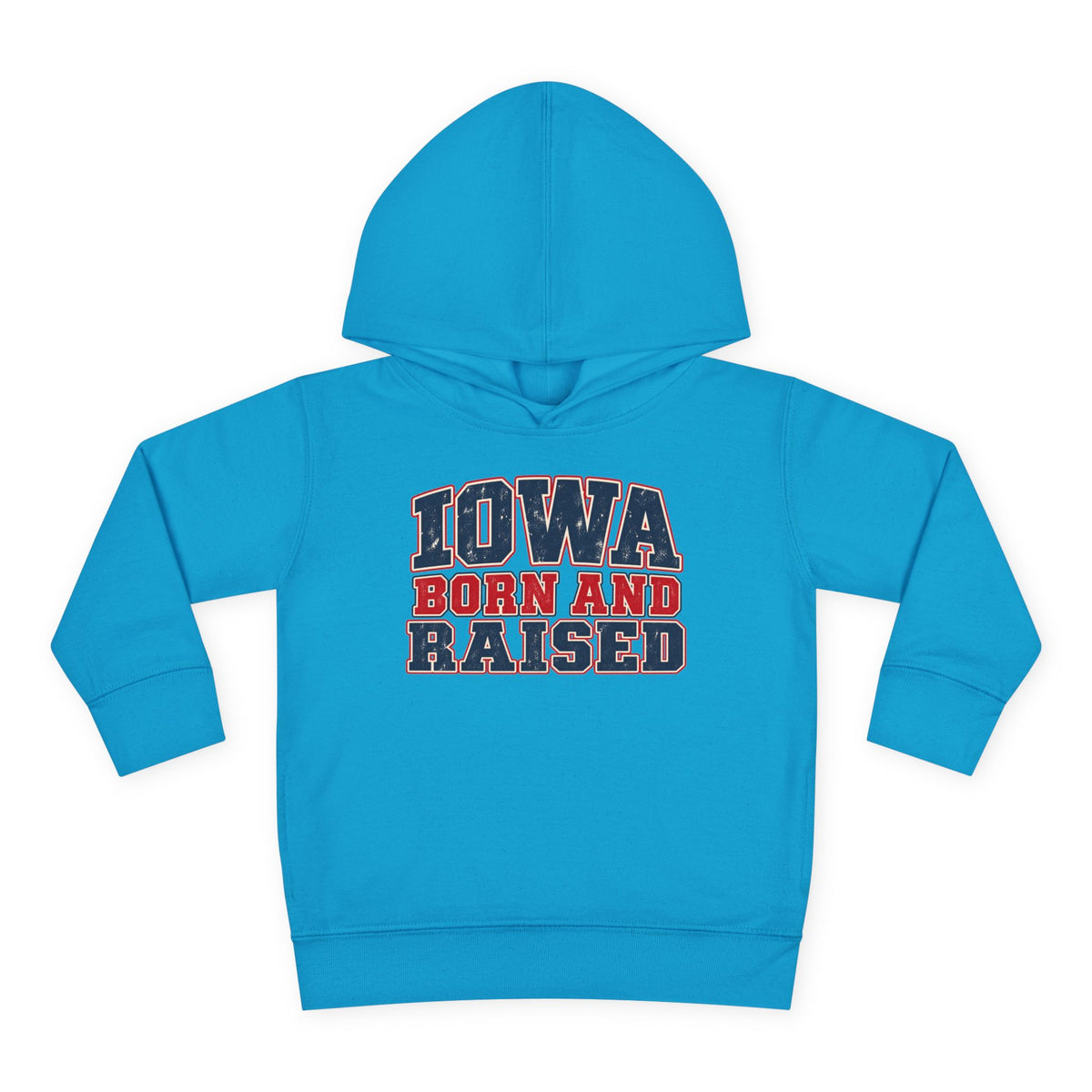 Iowa Born and Raised intage Farmhouse Americana Unisex Toddler Pullover Fleece Hoodie