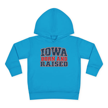 Iowa Born and Raised intage Farmhouse Americana Unisex Toddler Pullover Fleece Hoodie