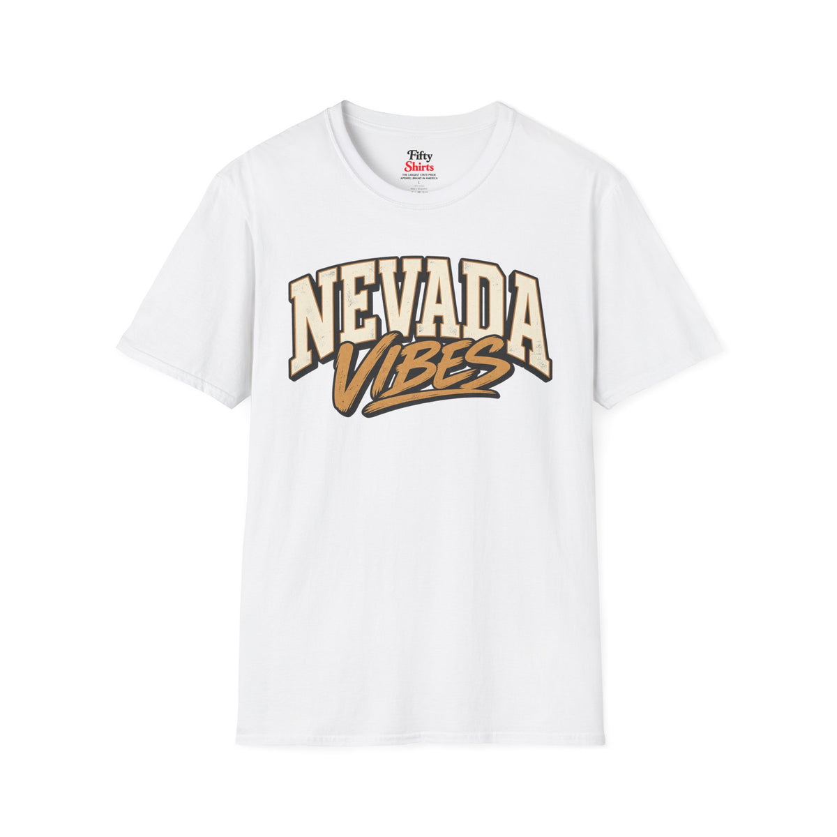 Nevada Vibes Unisex Softstyle T Shirt State Name Graphic Tee