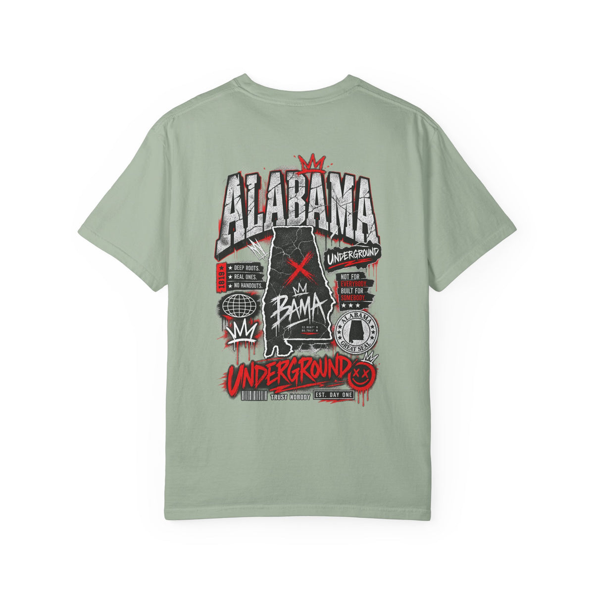Alabama Underground Unisex Comfort Color 1717 Streetwear Graphic Tee