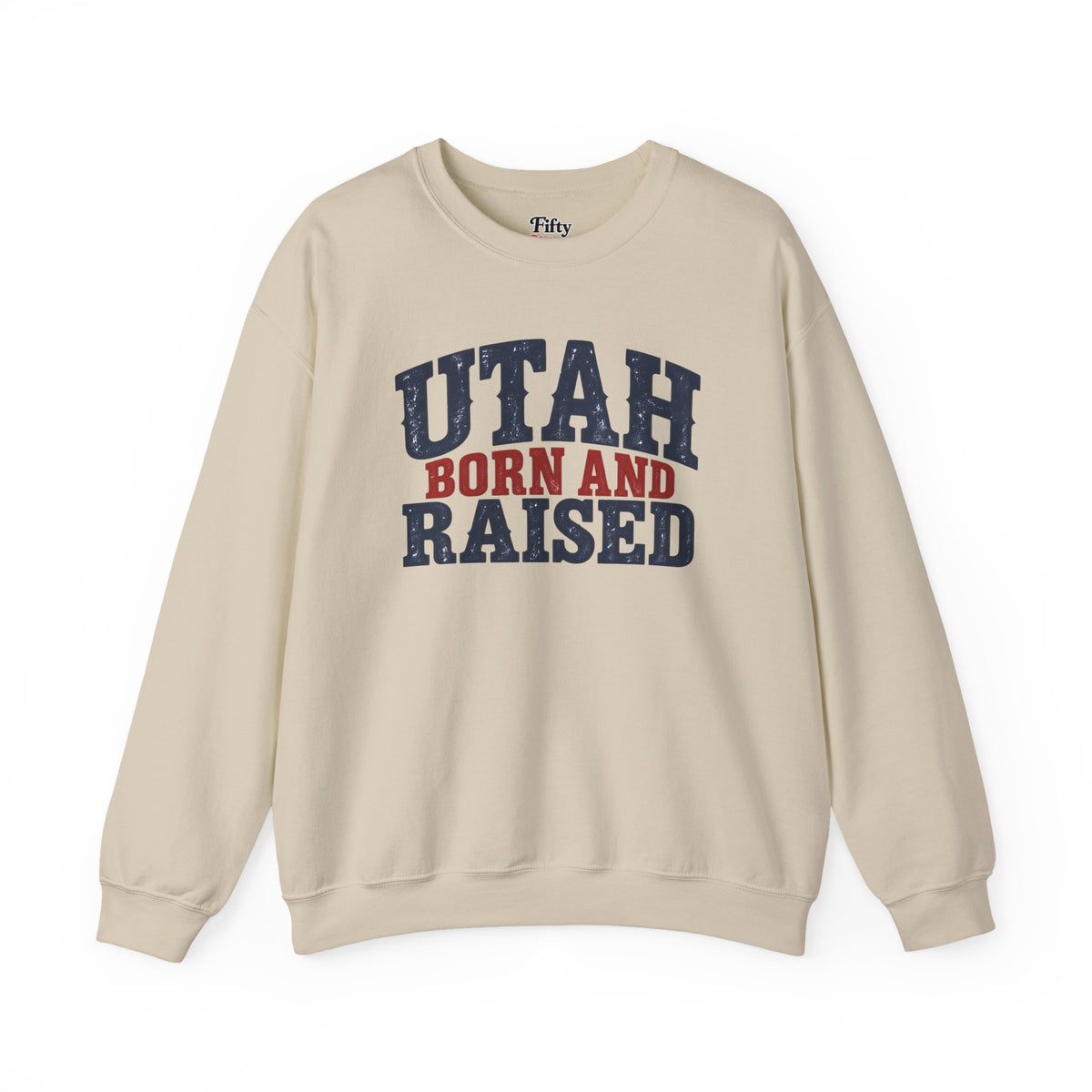 Utah Born and Raised Vintage Americana Unisex Sweatshirt Graphic