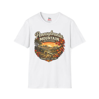 Pennsylvania Mountain Outfitters Unisex Softstyle T Shirt State Pride Graphic Tee Collections FS03