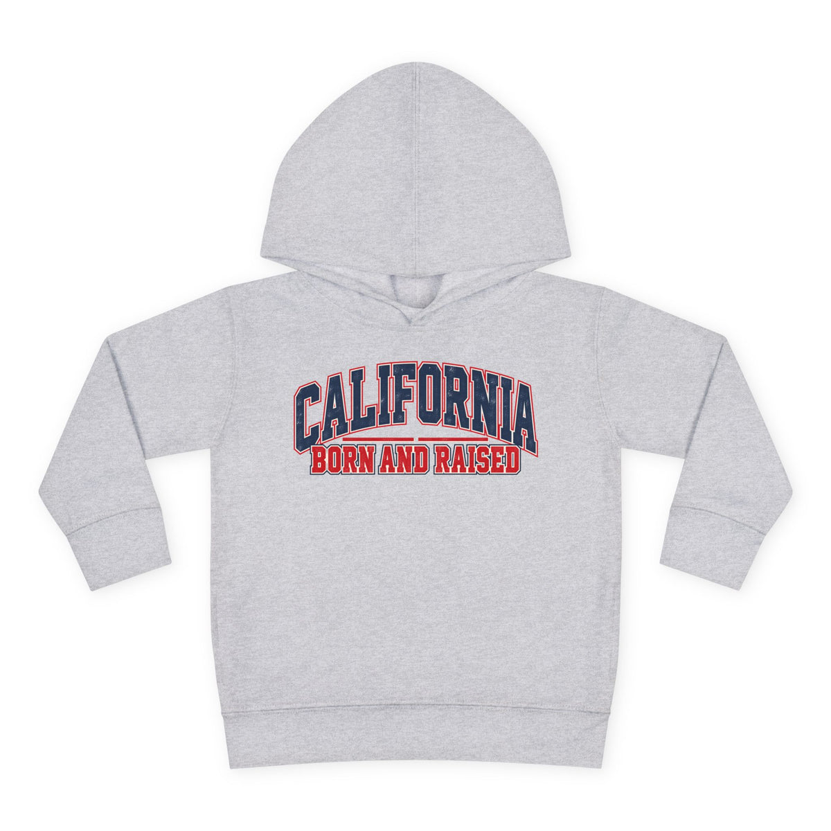 California Born and Raised Vintage Collegiate Unisex Toddler Pullover Fleece Hoodie
