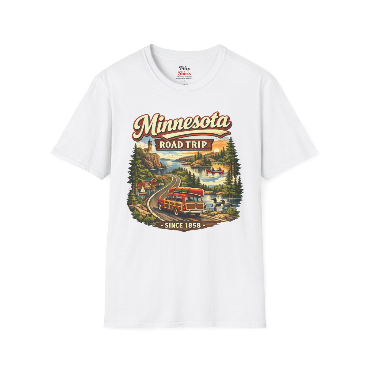 Minnesota Road Trip Unisex Softstyle T Shirt State Pride Graphic Tee Collections FS03