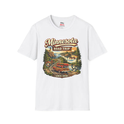 Minnesota Road Trip Unisex Softstyle T Shirt State Pride Graphic Tee Collections FS03