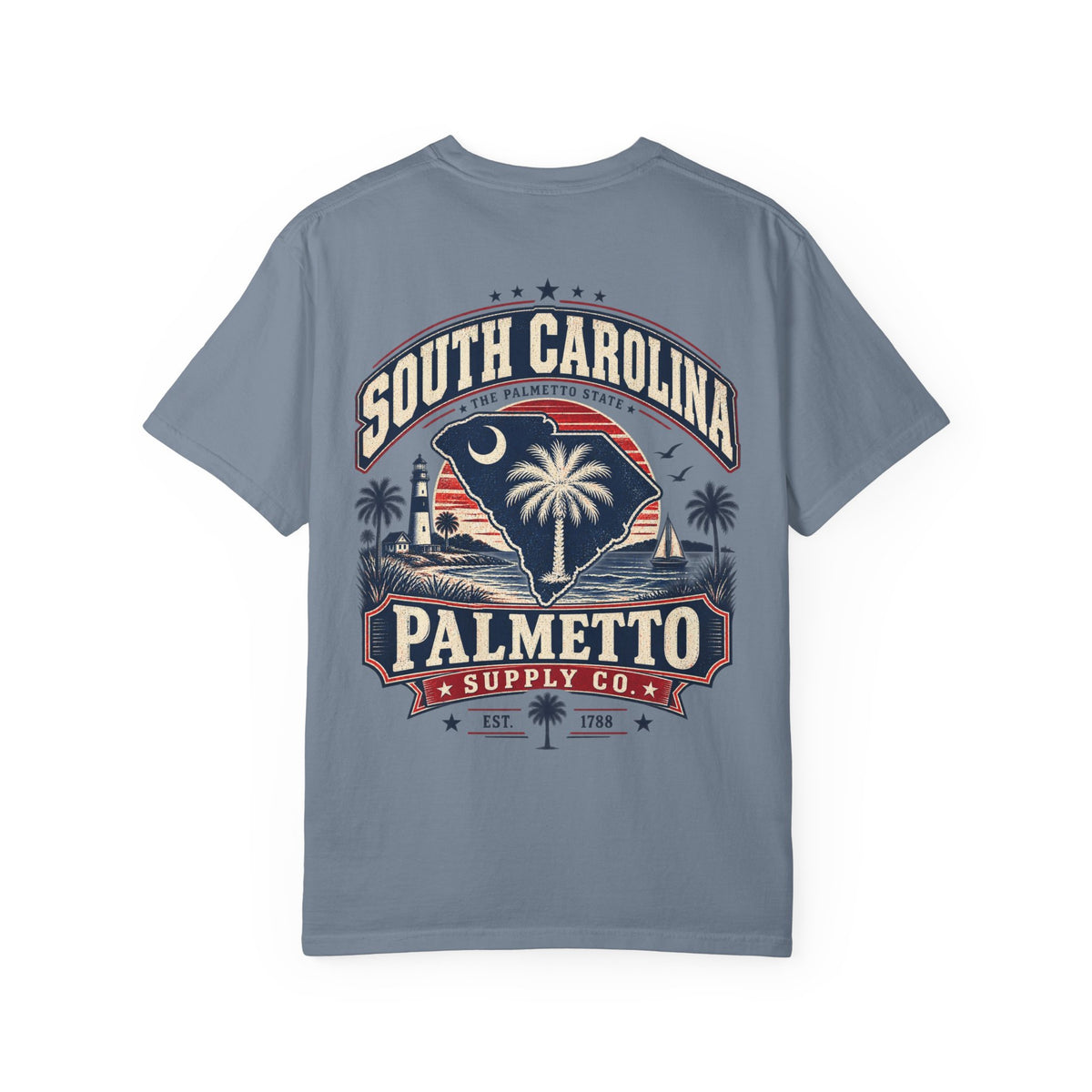 South Carolina Palmetto Supply Co Unisex Comfort Color 1717 Streetwear Graphic Tee